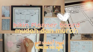 DIY PLANNER BOARD | MEMBUAT PAPAN SCHEDULE MURAH DAN MUDAH | Solusi disiplin