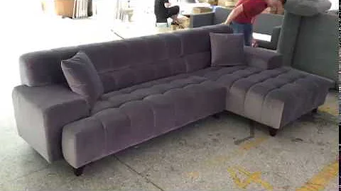 Velvet Luxury Contemporary Sectional Sofa