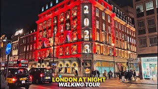Central London Evening Walk: Green Park to Carnaby via Piccadilly &amp; Soho | 4K City Stroll Experience
