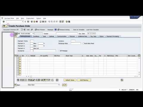 How to create a Purchase Order in SAP - SAP MM basic Video
