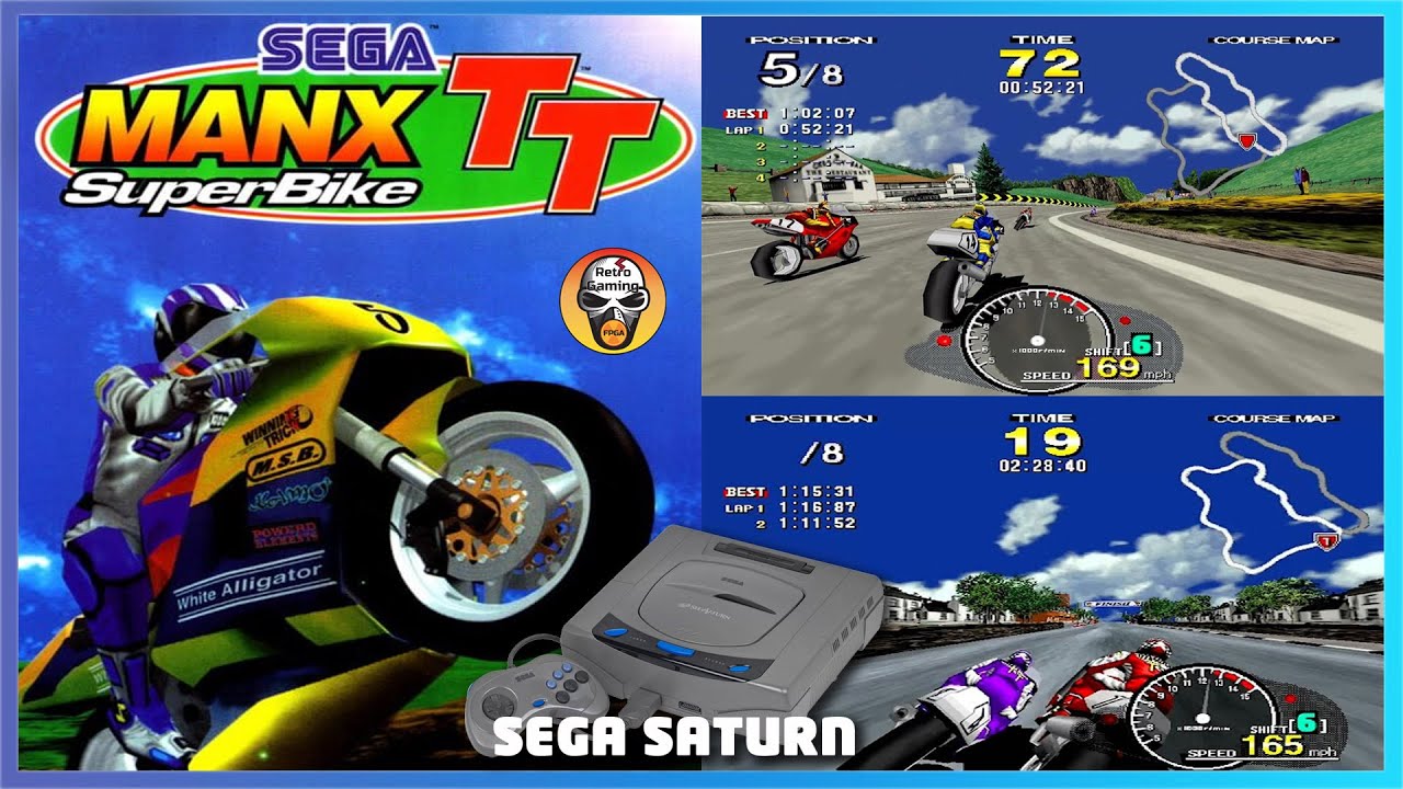 Jeu Sega Saturn - Manx TT SuperBike - Version Française Complète, état Correct