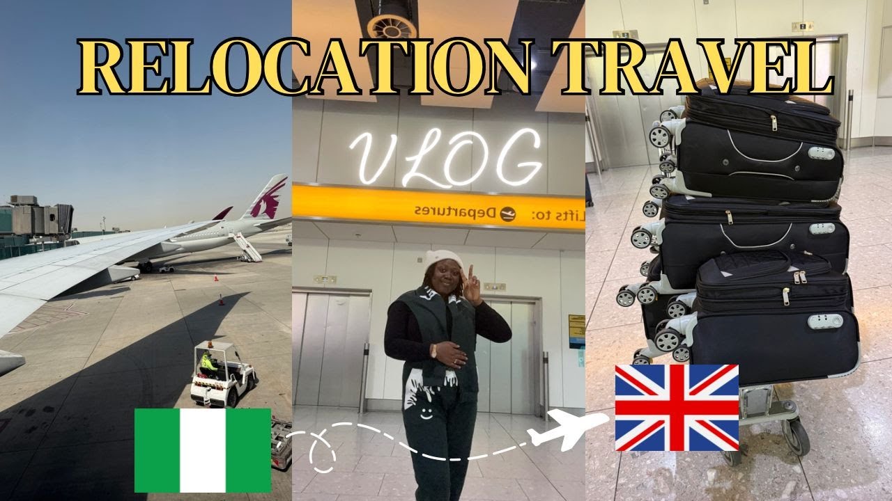Relocation Travel Vlog:Nigeria to UK | flying Qatar Airways, Goodbyes & Reuniting with my husband😭💍