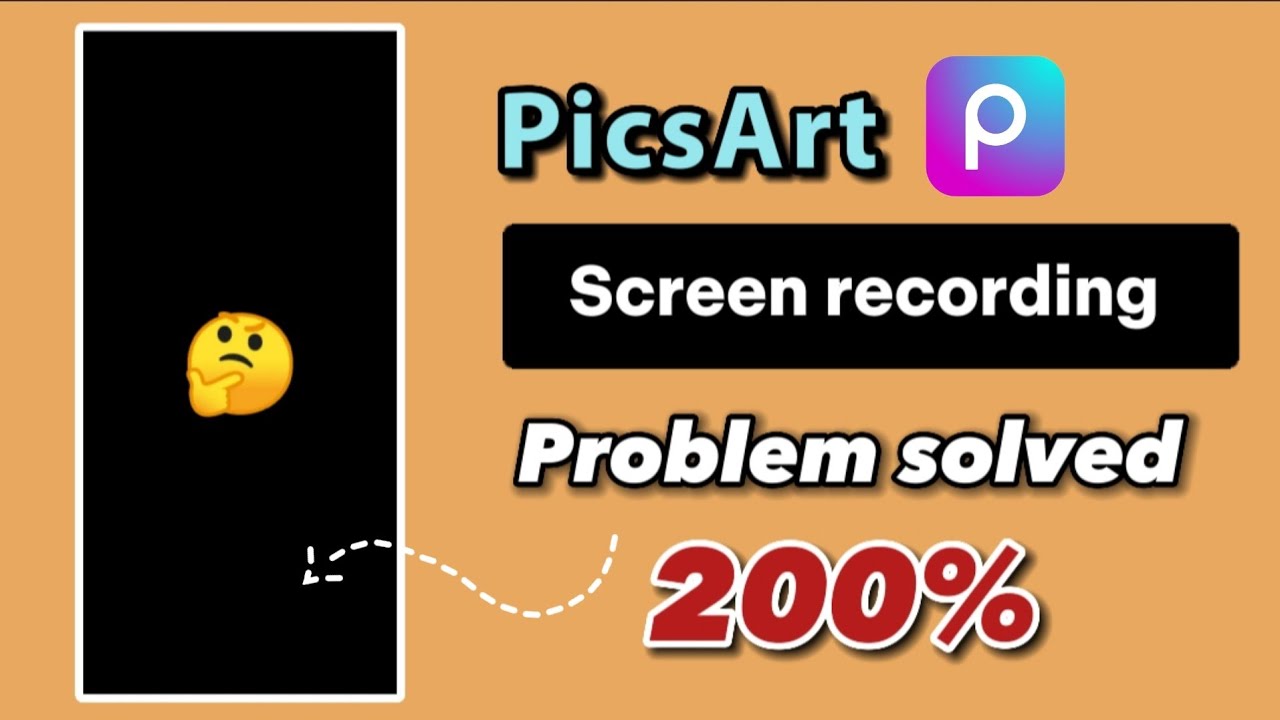 PicsArt Screen recording problem solution || black screen recording ...