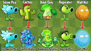 Pvz 2 Discovery - All Plants Same Shape Evolution NOOB - PRO version