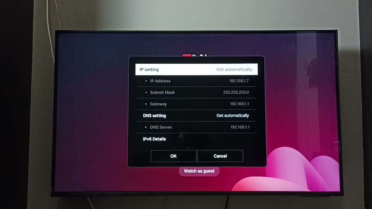 How to Set a Dynamic IP Address on Samsung Tizen Smart TV, QLED, OLED, 4K TV, UHD TV