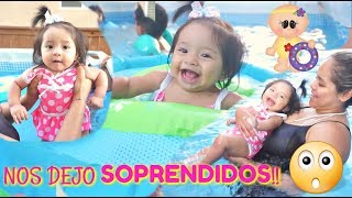 REACCIÓN DE BEBÉ POR PRIMERA VEZ EN LA PISCINA!! INCREIBLE!! VLOGS DIARIOS #060