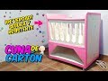 MANUALIDADES DIY HECHAS CON CARTÓN: COMO HACER UNA CUNA REAL PARA BEBES - SUPER RESISTENTE