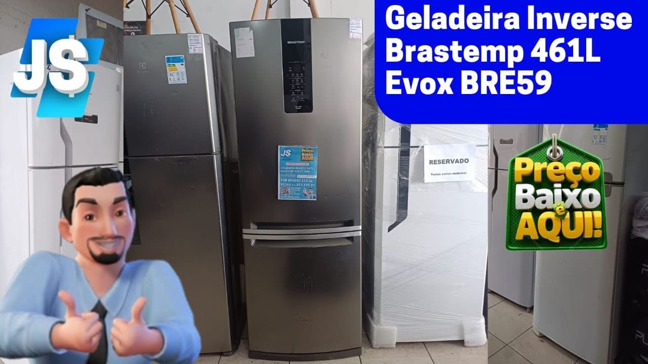 GELADEIRA INVERSE BRASTEMP 461L EVOX 
