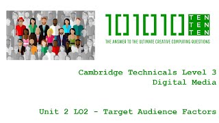 OCR Digital Media Unit 2 LO2 - Target Audience Factors
