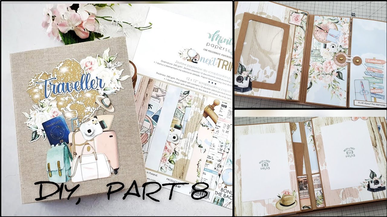 Photo album 📷 Mintay - another TRIP, album decoration and cover ,part 8 📷DIY tutorial...