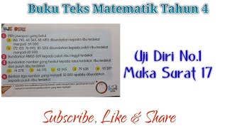 Buku Teks Matematik Tahun 4 Uji Diri No.1 Muka Surat 17 KPM