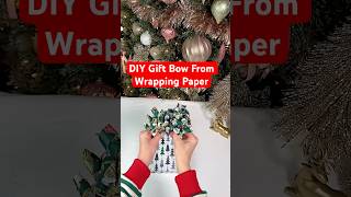 Turn Wrapping paper Into A Gift Bow #diygiftbow #wrappingpresents
