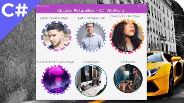 Crear Cuadro de Imagen Circular (PictureBox)- Borde Color Degradado, Estilos de Línea - C# WinForms
