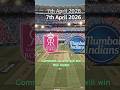 IPL 2026 th 7th April 2026 #dreamscreenai #shortsfeed #ipl2026 #ipl #cricket #match #mumbaiindians