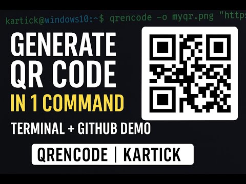 How to Generate QR Code Using Terminal  QRencode libqrencode GitHub Tutorial (Kali Linux)