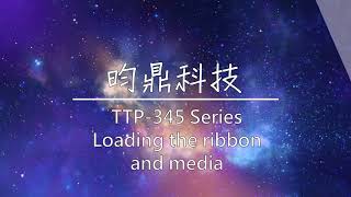 TTP 345 Series Loading the ribbon and media