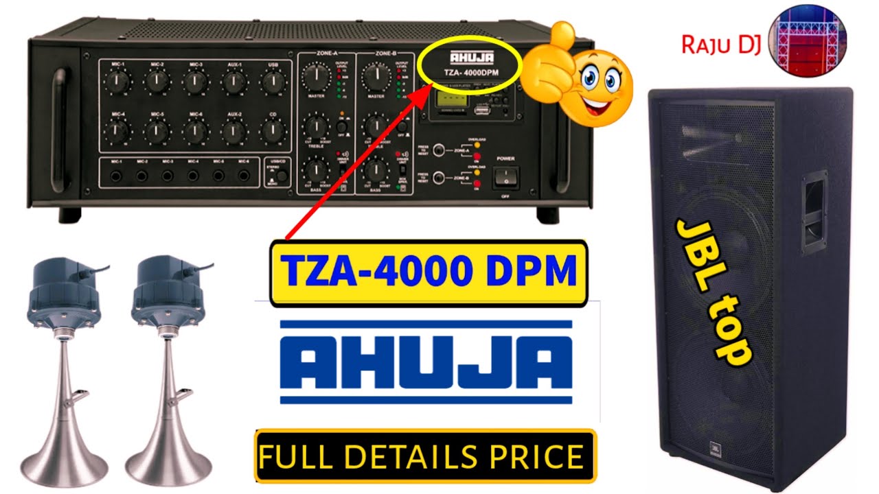 Ahuja tza 4000dpm amplifier Ahuja and 400 watt amplifier full details price