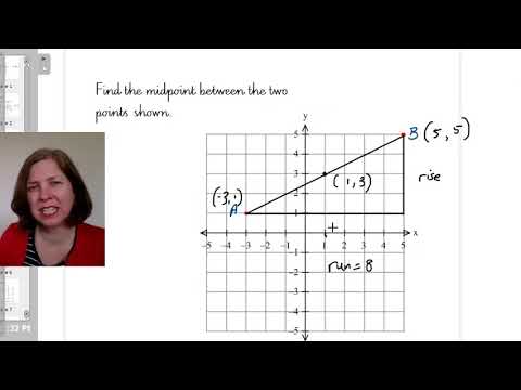 Year 9 Linear Graphs: Finding the midpoint - YouTube