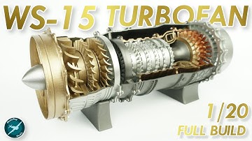 Inside a JET ENGINE! 1/20 WS-15 Turbofan Engine Build & Review | 4K