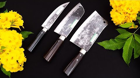 HTX DAO  PHÚC SEN, BỘ  3 DAO CÁN  GỖ MUN CỰC BÉN -HÀNG CHUẨN  CỦA HTX DAO  PHÚC SEN