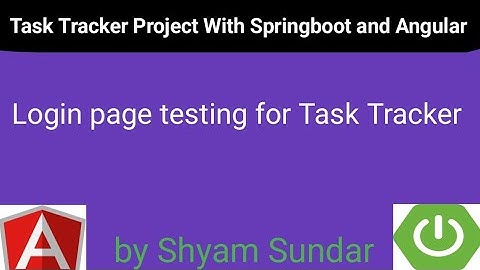 Login page testing for Task Tracker || 28 || Shyam Sundar