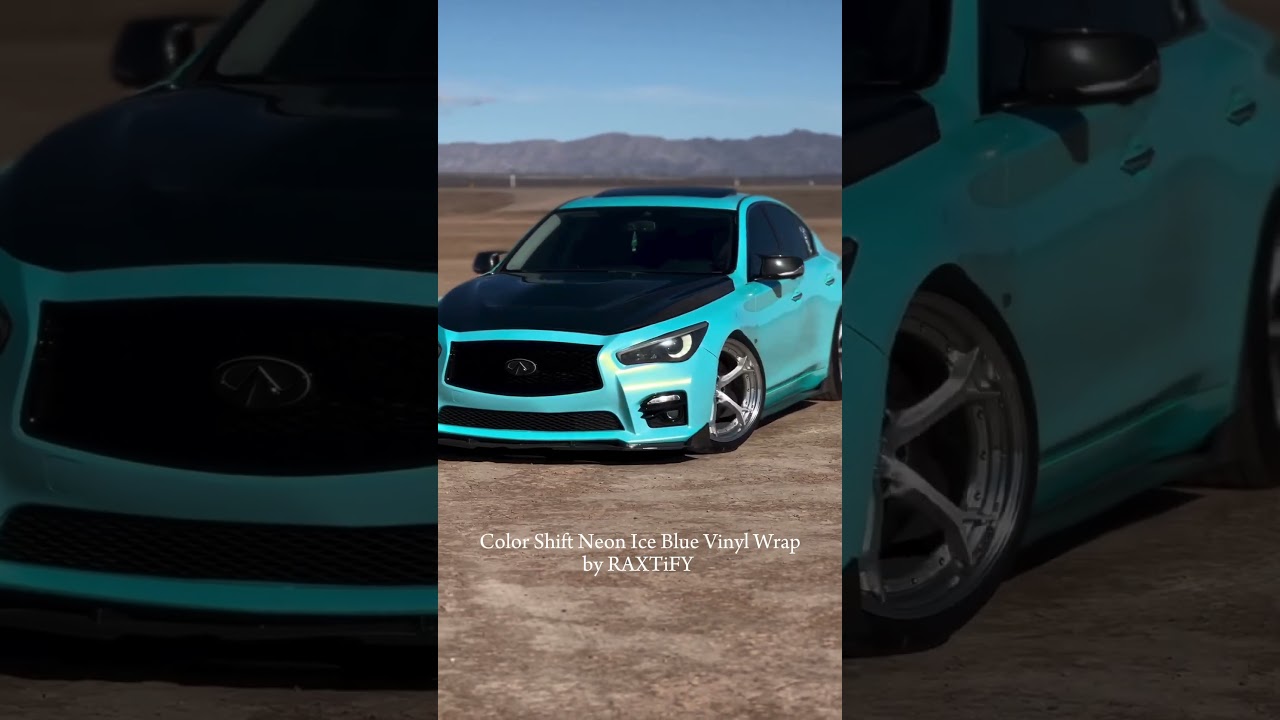 Color Shift Neon Ice Blue Vinyl Wrap by RAXTiFY