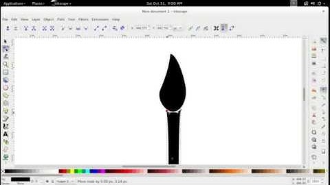 Drawing a simple brush in Inkscape