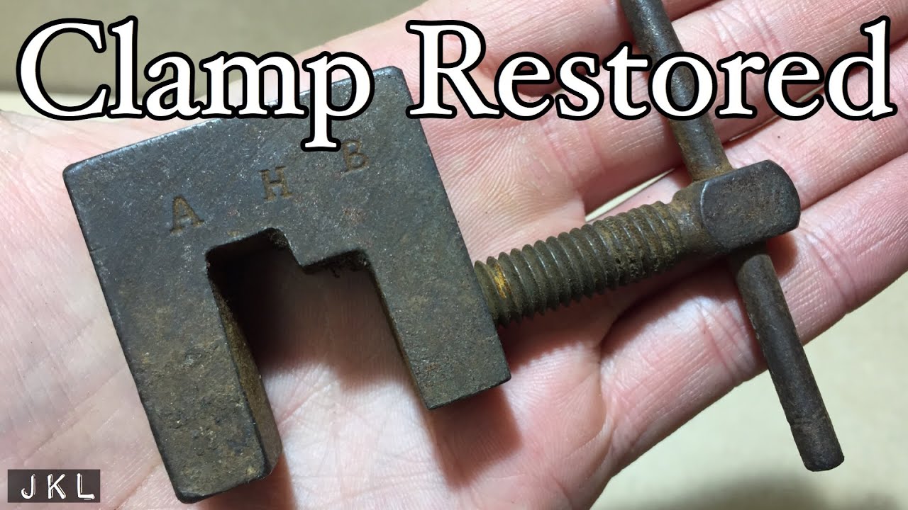 Antique Rusty Clamp MIRROR FINISH perfect restoration (Triple polish and Beeswax finish)