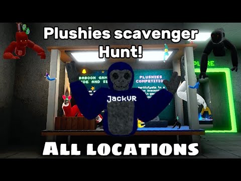 How to find all 11 plushies for the speedrun leaderboard in scary baboon (scavenger hunt)