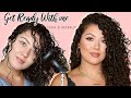 GET READY WITH ME, CURLY HAIR ROUTINE AND MAKEUP!