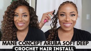 AFRI NAPTURAL ( MANE CONCEPT) ARUBA SOFT DEEP CROCHET HAIR INSTALL| LIA LAVON screenshot 3