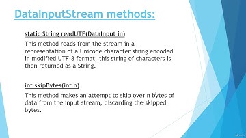 #76  DataInputStream class