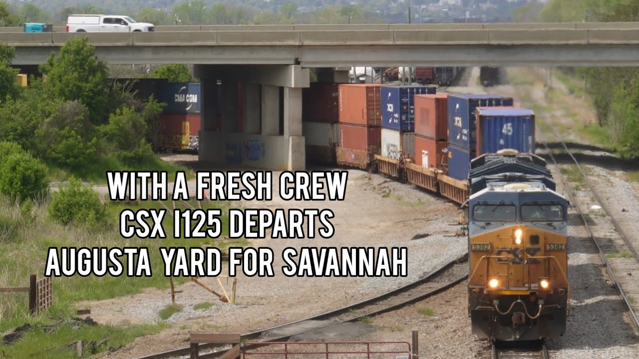 CSX I125 Departs Augusta Yard for Savannah,  Augusta,  Georgia - 03-29-2025