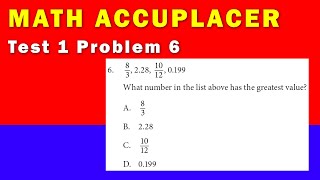 Math Accuplacer - Test 1 Problem 6