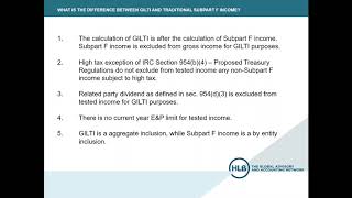 Hlb International Tax Webinar Eps 1 An Update On Gilti And Fdii