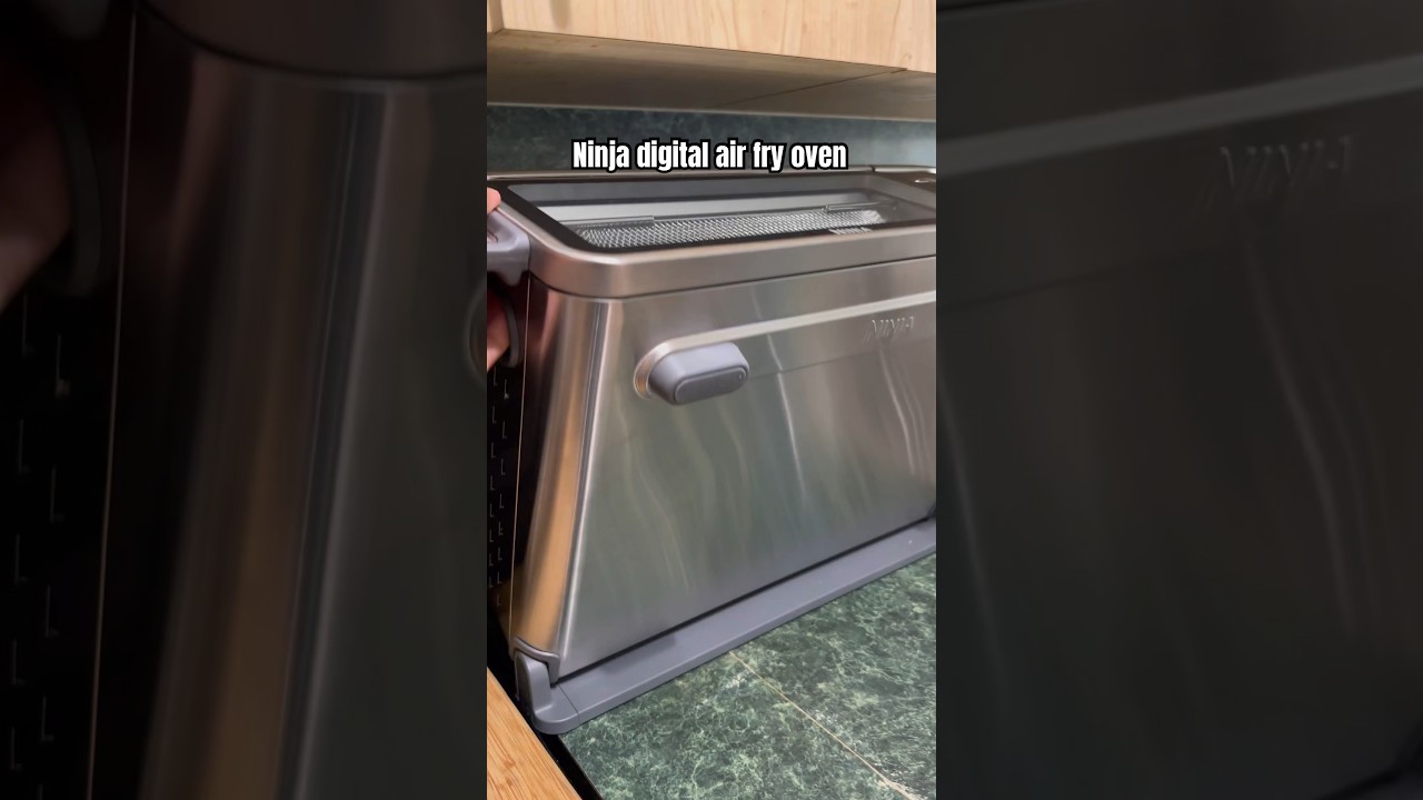 Ninja’s digital air fry oven has so much space, easy to clean, and folds up for more counter space!