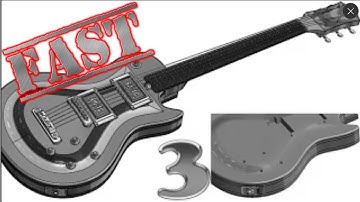 3F- Project 5| Electric Guitar | SolidWorks  Fast 3D modeling Tutorial: body pt.3