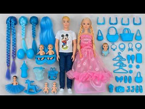 7 Minutes Satisfying with Unboxing Barbie Doll Pink Bedroom,Kitchen Collection Review Toys | ASMR 77