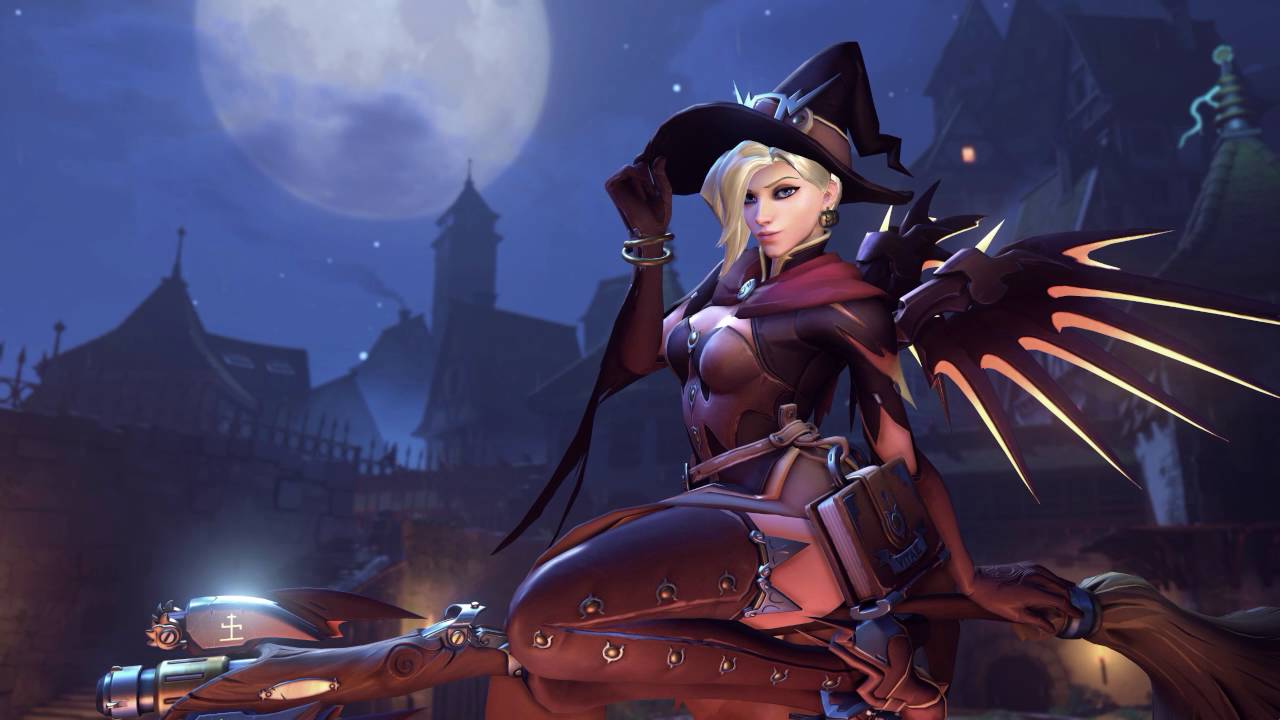 Overwatch Mercy Witch Skin Animated Wallpaper 1440 60fps Youtube