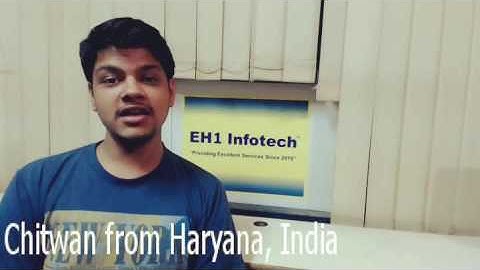 Chitwan Bhardwaj from Haryana, India giving Training Feedback about EH1-Infotech Cybersecurity