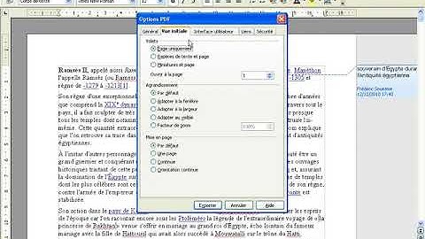 Exporter le document OpenOffice Writer au format pdf