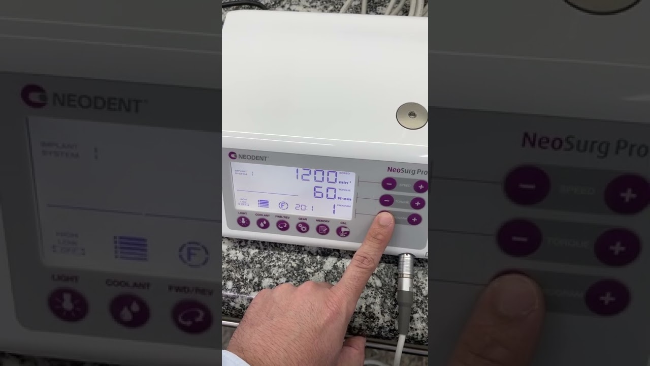 Programação do motor NSK para implantes