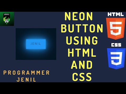 NEON BUTTON USING HTML AND CSS
