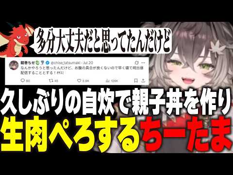 腹痛の原因が久々の自炊でのやらかしかもと紐解くちーたま・ちーたまの歌ってみた・びーたま・イントネーションが難しくて言えないちーたま【ちーたま/龍巻ちせ/ぶいすぽ/ぶいすぽ切り抜き】