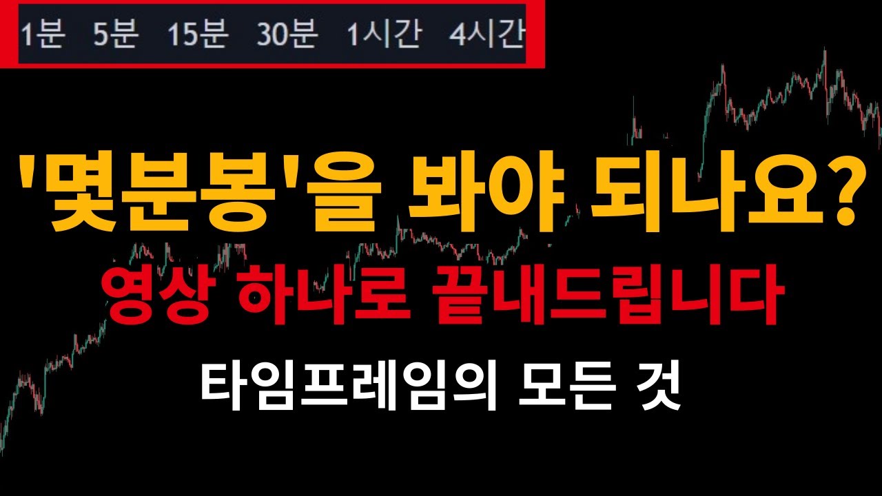 ⁣트레이딩으로 성공한 사람들은 '몇 분봉'을 볼까? 완벽하게 정리해드립니다. (타임프레임 총 정리)