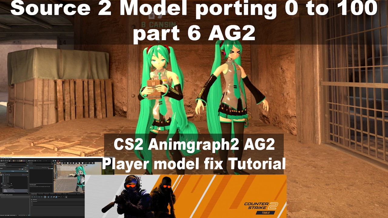 Source 2 Model porting 0 to 100 part 6 CS2 Animgraph2 AG2 PM fix update ...