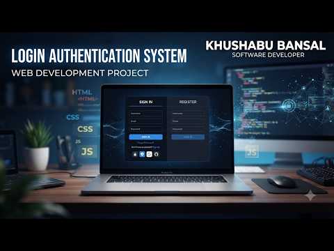 Login Authentication System Using HTML CSS JavaScript | Web Development Project | Khushabu Bansal