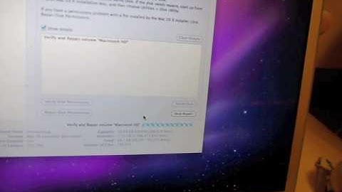 Using Repair Disk on Disk Utility from the Install Disc.
