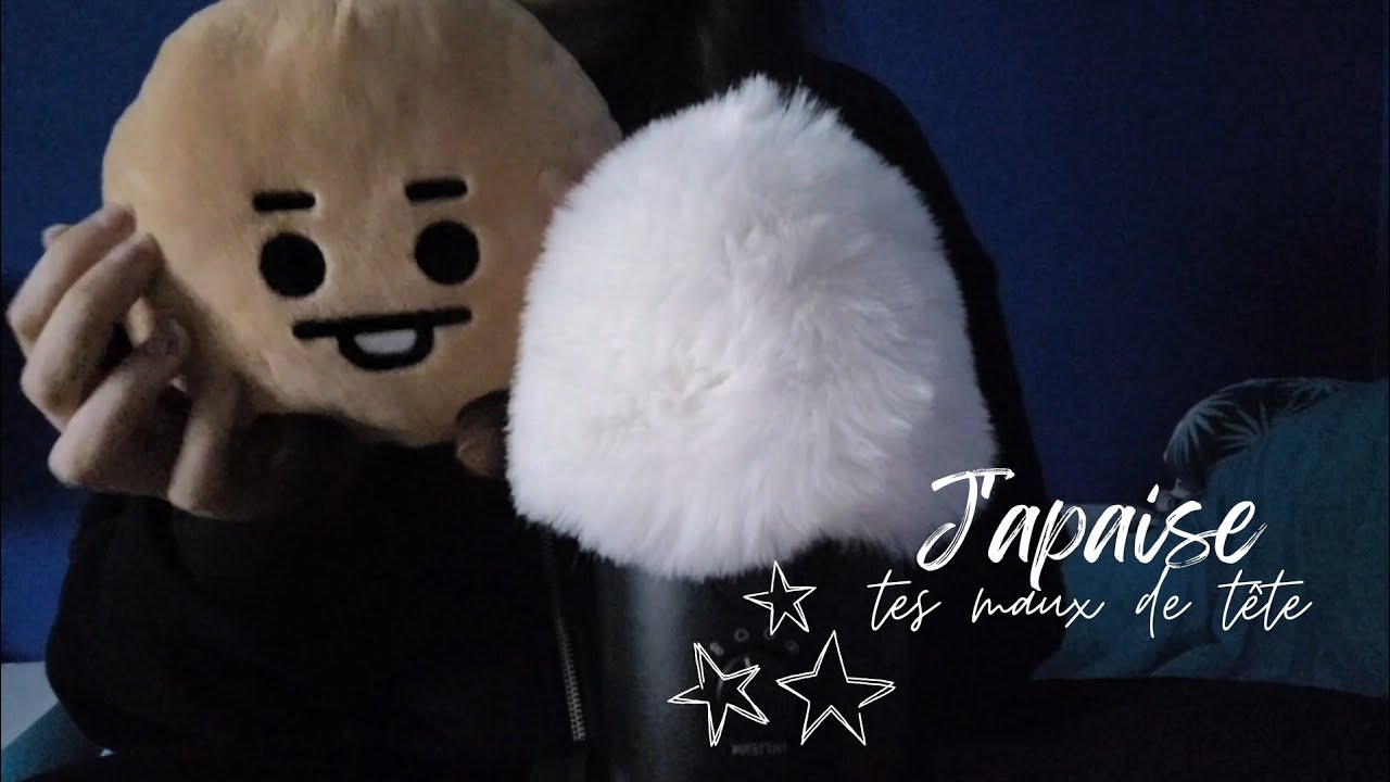 Je soulage tes maux de tête (fluffy mic, brushing, livre..) 💆‍♀️ ASMR