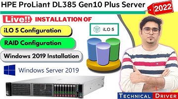 HP ProLiant DL385 Gen10 Plus Server installation | Configure RAID and iLO in HP DL385 Gen10 Server